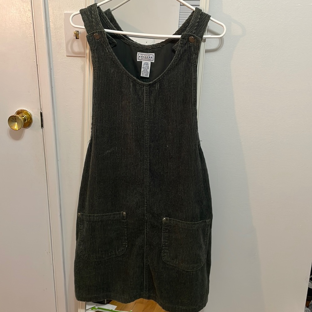 100% cotton corduroy overall dress